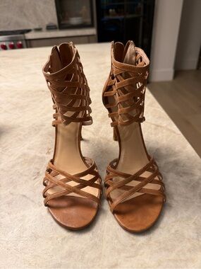 Lovingly worn Stuart Weitzman leather Strappy High Heel Sandals